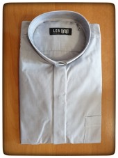 CAMICIA FILO COTONE MAN. LUNG. GRIGIO CHIARO TG. 45