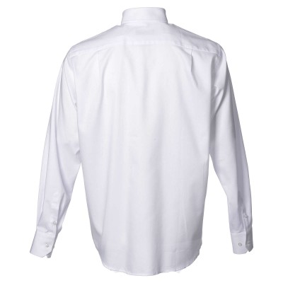 CAMICIA TINTA UNITA MISTO COTONE MAN. LUNG. BIANCA TG. 45