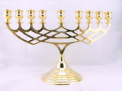 CANDELABRO DORATO A 9 BRACCIA