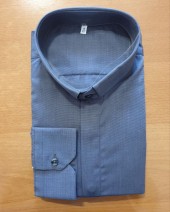 CAMICIA FILO BLUETTO MAN. LUNG. TG. 45