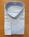 CAMICIA FILE CELESTE MAN. LUNG. TG. 45