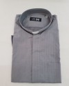 CAMICIA SPIGATA GRIGIA MAN. CORT. TG. 42