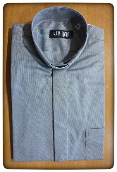 CAMICIA DIAGONALE MAN. LUNG. GRIGIO TG. 44