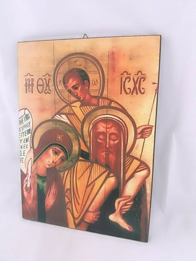 Icona Sacra Famiglia dipinto da Kiko Arguello 30x40 cm