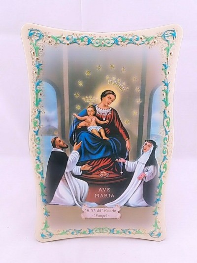 Quadretto Madonna di Pompei 15x23 cm