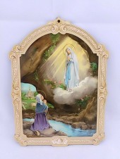 Quadretto Madonna di Lourdes 16x23 cm