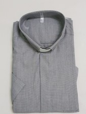 CAMICIA FILE GRIGIA MAN. CORT. TG. 41