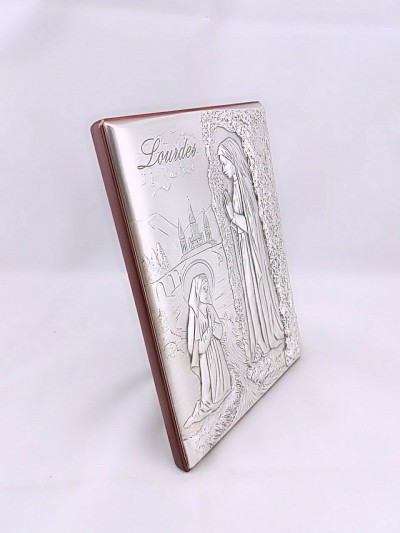 QUADRO LEGNO ARGENTO MAD.LOURDES
