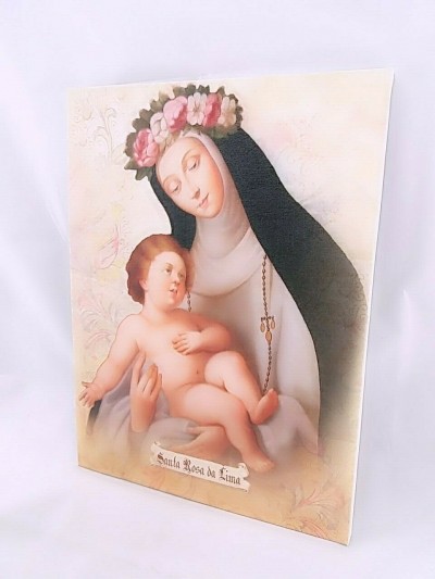 Tela Santa Rosa da Lima 30x40 cm