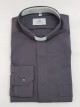 CAMICIA CLERGY COTONE GRIGIO MAN. LUNG. TG. 43