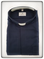 CAMICIA CLERGY COTONE BLU MAN. LUNG. TG. 44