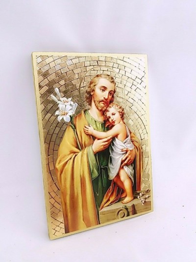 QUADRETTO ORO MOSAICO SAN GIUSEPPE