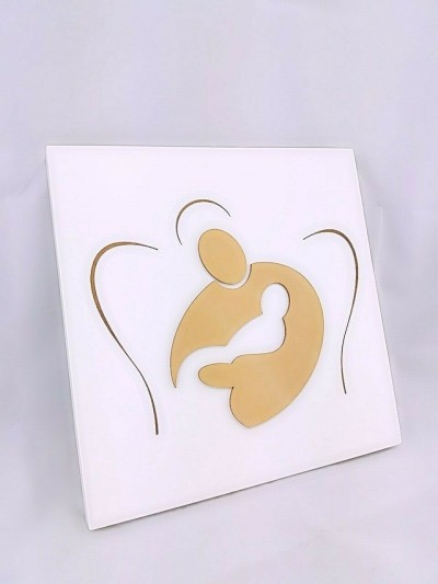 QUADRO BIANCO 30X30 ANGELO DOLCE MAMMA