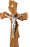 CROCE IN ULIVO STILIZZATA CON CRISTO IN MET CM 20