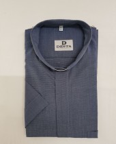 CAMICIA FILO GRIGIA MAN. CORT. TG. 38