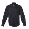 CAMICIA TINTA UNICA MISTO COTONE MAN. LUNG. NERA TG. 41