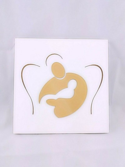 QUADRO BIANCO 30X30 ANGELO DOLCE MAMMA