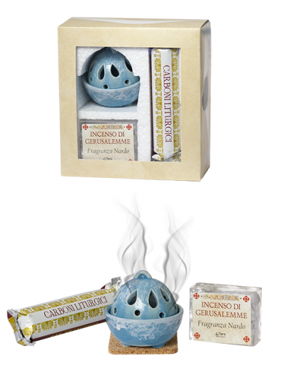 Kit Brucia Incenso azzurro alla fragranza di nardo