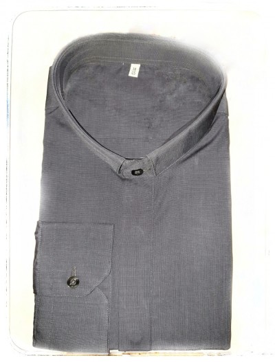 CAMICIA FILO GRIGIA MAN. LUNG. TG. 45