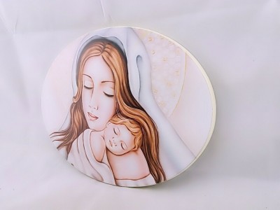 Quadro ovale infinito amore in legno laccato 27x21 cm