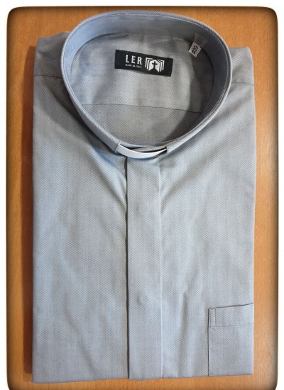 CAMICIA SPIGATA MAN. LUNG. GRIGIO CHIARO TG. 44