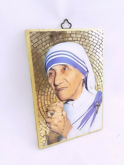 QUADRETTO ORO MOSAICO MADRE TERESA