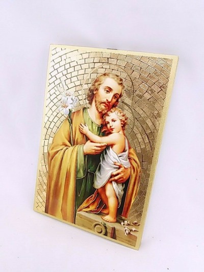QUADRETTO ORO MOSAICO SAN GIUSEPPE