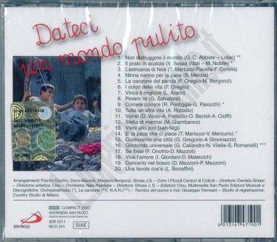 DATECI UN MONDO PULITO CD