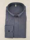 CAMICIA FILE BLU MAN. LUNG. TG. 39