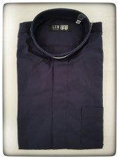 CAMICIA TINTA UNITA COTONE BLU TG. 45