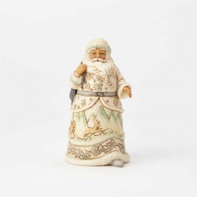 BABBO NATALE WHITE WOODLAND CM 14 JIMSHORE