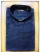 CAMICIA DIAGONALE BLU MAN. LUNG. TG. 42