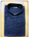 CAMICIA DIAGONALE BLU MAN. LUNG. TG. 42