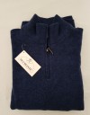 MAGLIA BLU A COLLO ALTO CON CERNIERA TG. L
