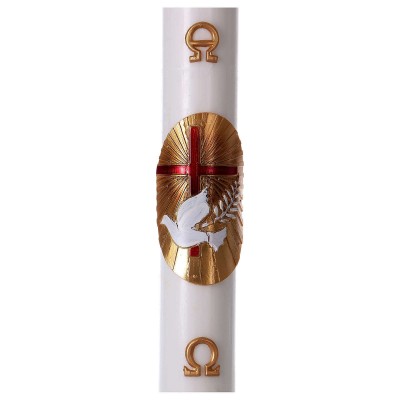 CERO PASQUALE BIANCO CROCE E COLOMBA ROSSO 8X120 CM