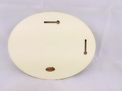 Quadro ovale sacra famiglia in legno laccato 27x21 cm